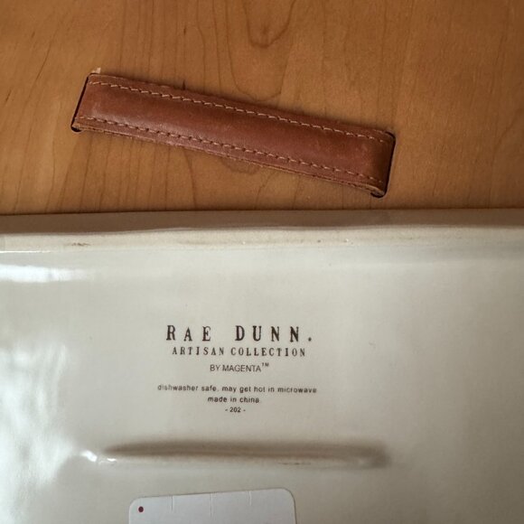 New, Never Used Rae Dunn "Mr. & Mrs." Ceramic Trinket Tray - Picture 4 of 5